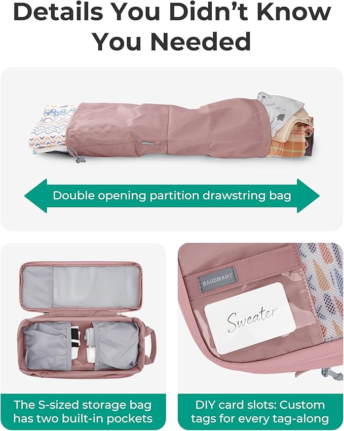BAGSMART Compression Packing Cubes for Travel Essentials | 14 Set /6 Set /4 Set/2 Set, Lightweight, Durable