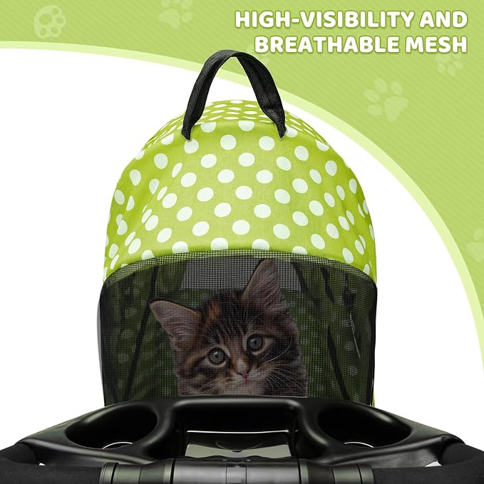 Magshion 3-in-1 Foldable Pet Stroller for Small to Medium Dogs and Cats | Dog Travel Jogger with Detachable Carrier, Cup Holder & Storage Basket, For Small/Medium Dogs & Cats Up to 33 lbs