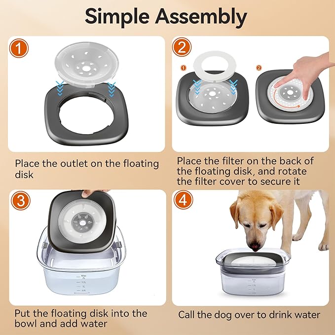 UPSKY Replacement Floating Disk for 2L/3L Dog Water Bowl