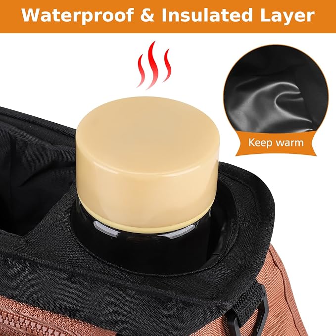 Accmor Universal Stroller Organizer with Insulated Cup Holder Detachable Phone Bag and Shoulder Strap,Stroller Bag Caddy Organizer for Uppababy, Baby Jogger, Britax Strollers