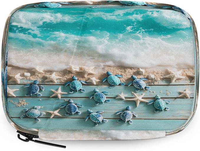 Travel Pill Organizer Beach Wooden Turtle Small Pill Case