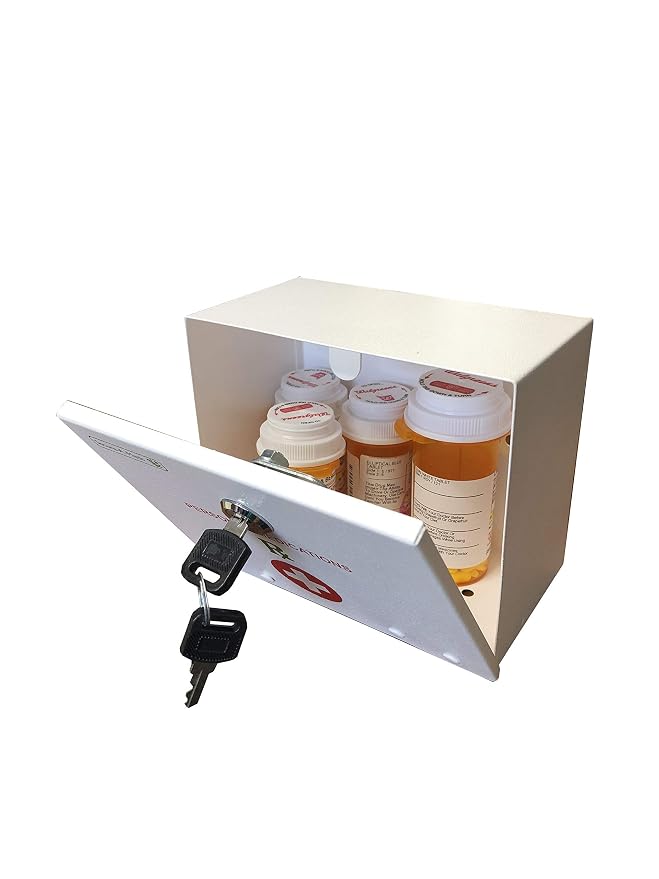 Secure-A-Meds Steel Locking Safe, keeping your Medications, C B D products private & secure. USA Patent Pending By Dr. Organizer