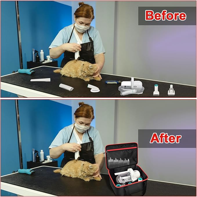 Pet Grooming Kit Supplies Organizer | Bag Only | for oneisall/for Neabot Neakasa P1 Pro Dog Hair Vacuum | Clippers Nail Grinder, Cleaning Brush, Trimmer Case for Pet Owners | Travel & Home Use