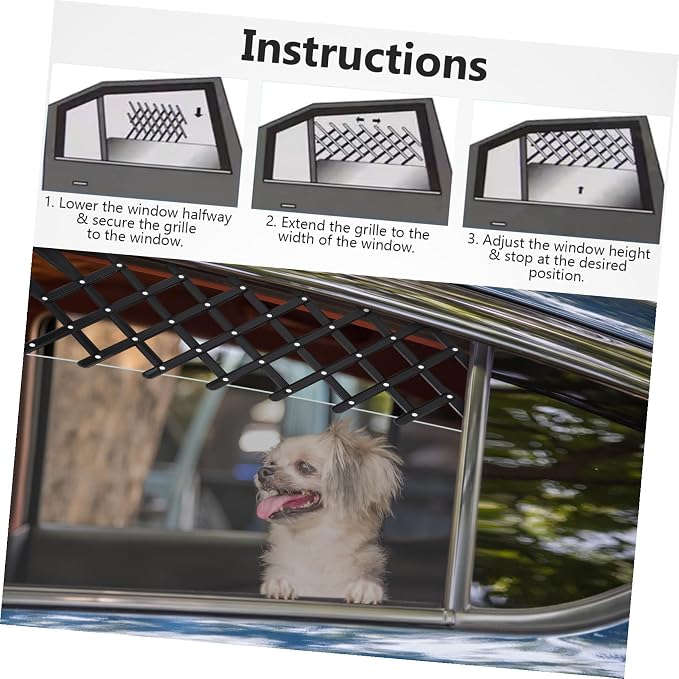 KESYOO Retractable Pet Fence for Car Window Dog Safety Fence Portable Protective Mesh for Vehicle Door Safe Ventilation for Easy Travel