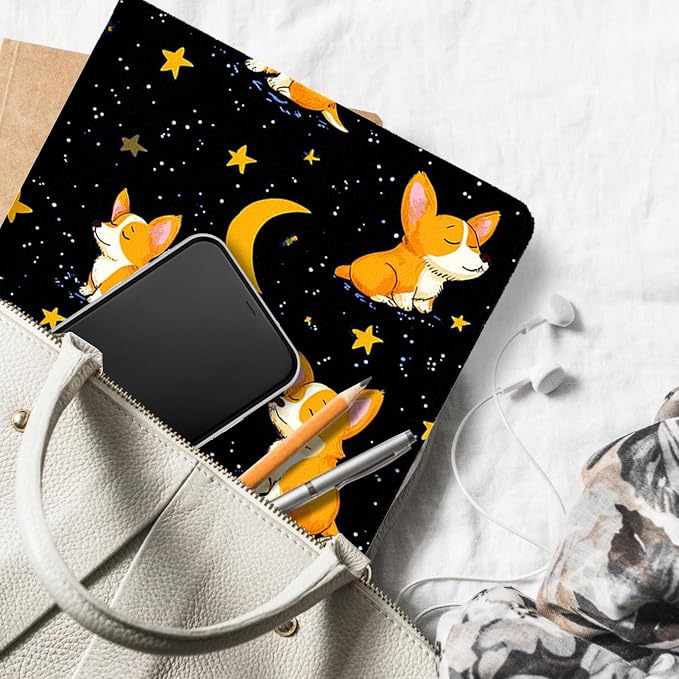 for Microsoft Surface Go 4/3/2/1-10.5" 2021 Tablet Case,Auto Wake/Sleep,Adjustable Stand Protective Cover - Corgi Starry Night
