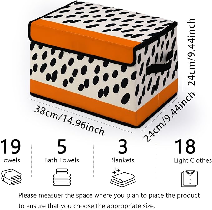 Stackable Storage Bins with Lids,Closet Organizers Fabric Box for Home and Office,Blanket Clothes Organizers,Under Bed Storage Containers 3 Pack