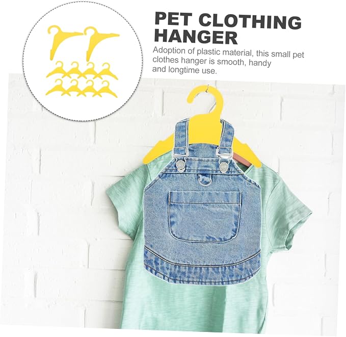 VICASKY 10pcs Pet Clothes Hangers Durable Dog and Cat Garment Hangers for Organizing Puppy Apparel Non Skid Design for Neat Clothing Storage