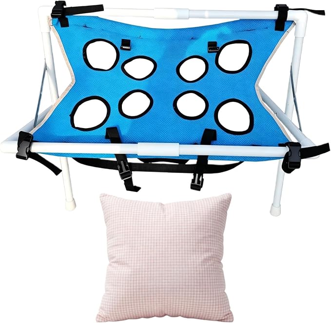 Pet Grooming Hammock - Foldable Heavy Duty Dog Restraint Stand | Washable Mesh Support Sling, Anti Slip Frame, Joint Cushion, Secure Setup for Small Medium Pets Home Salon Bathing