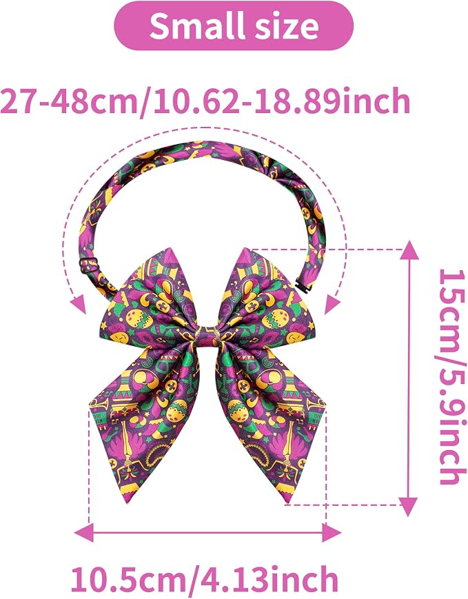 PET SHOW 10 Pack Mardi Gras Sailor Dog Bowties for Small Dogs