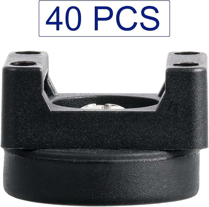 Yookeer 40 Pcs Magnetic Zip Tie Mount Cable Clips Black,22 Mm | Multipurpose Cable Clips Wire holder for Electrical Wiring, Magnet Base for Metal Surfaces, Without Drilling, Reusable