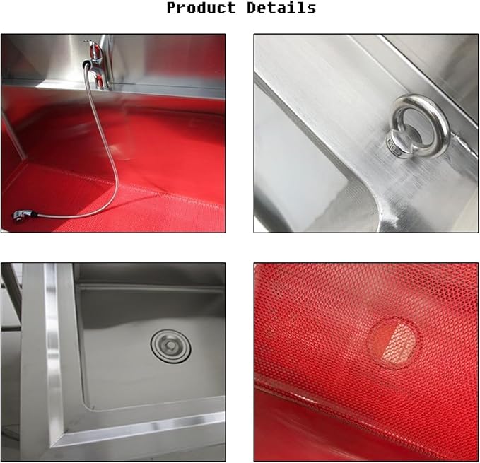 Pet Grooming Salon,Dog Grooming Tub,Dog Bathtub,Washing Sink for Home,Stainless Steel Dog Cat Washing Station for Large Dogs,Pet Dog Bathing Station,Dog Washing Station,Dog Tub,120cm/47in
