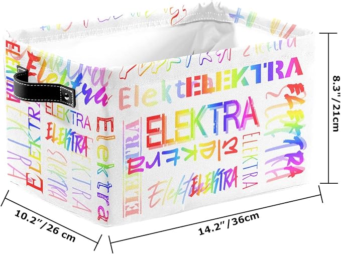 Personalized Storage Bins with Name Custom Kids Storage Basket Cubes Organizer with Handles for Organizing Boys and Girls Toys Shelf Closet Nursery Baskets Boxes, 1 Pack
