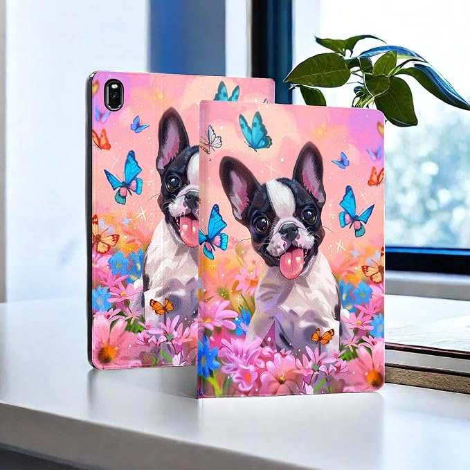 for Samsung Galaxy Tab S5e 10.5 Inch 2019 Model T720/T725/T727 Tablet Case,Auto Wake/Sleep,Adjustable Stand Protective Cover - Cartoon Frog Flower