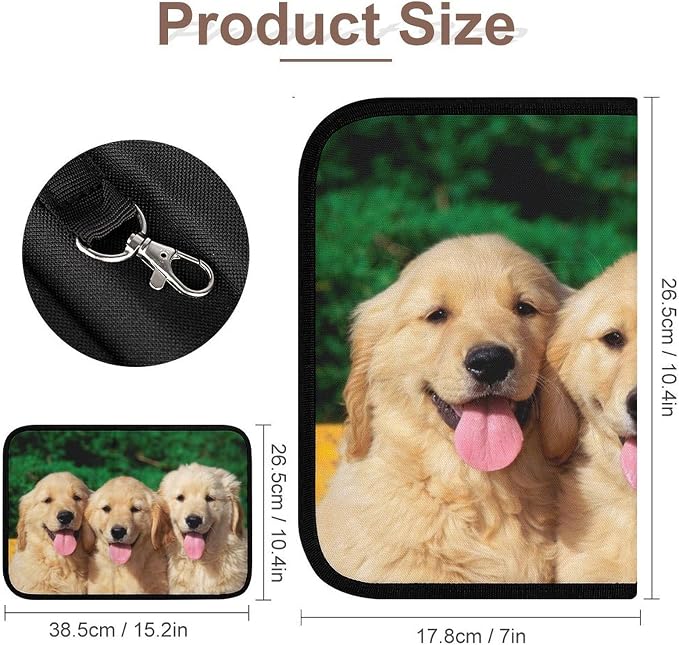Golden Retriever Dogs Puppies Pets Tool Bag Utility Bag Zipper Pouch Portable Small Tool Bags Handheld Screwdriver Pouch Tool Kits Organizer for Travel Home & Workshop Daily Use