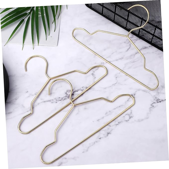 ERINGOGO 10Pcs Mini Dog Apparel Hangers Stylish Metal Clothes Hangers for Pets Closet Organizer Nonslip Design Durable and Space Saving