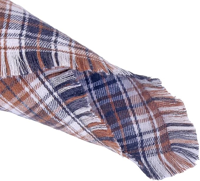 Fall Dog Bandana Autumn Thanksgiving Plaid Reversible Triangle Bibs Scarf