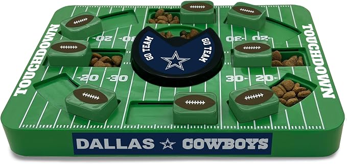 Pets First NFL Dallas Cowboys Large Puzzle Toy - Interactive Dog Treat & Slow Feeding Toy