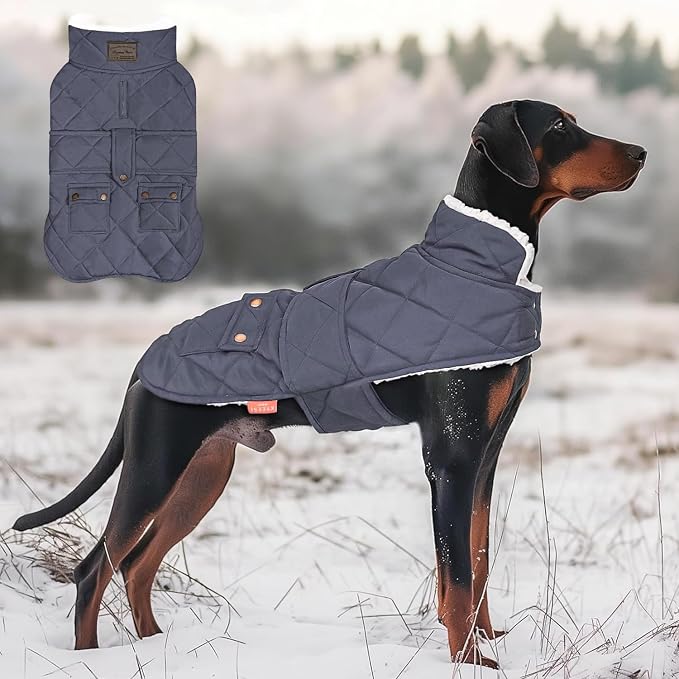 KYEESE Waterproof & Windproof Dog Coat for Medium Large Dogs Puffer Jacket
