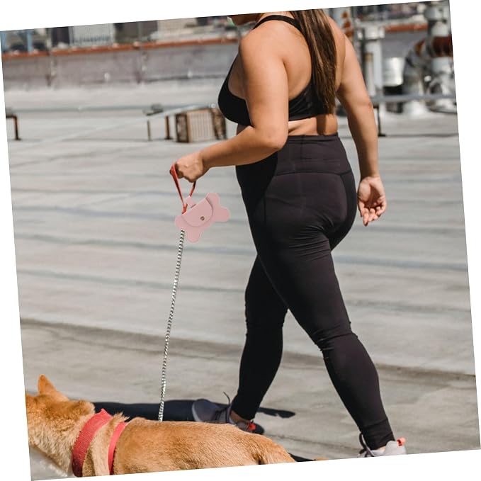 Kisangel Pet Waste Bag Holder Organizer Compact Portable Leash Attachment for Easy Carrying Stylish Dispenser for Dog Walking Pet Cleaning Supplies