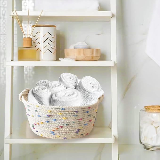 3pcs Small basket, Cute Woven Basket Decorative Bin for Storage | small woven basket rope basket decorative basket gift basket