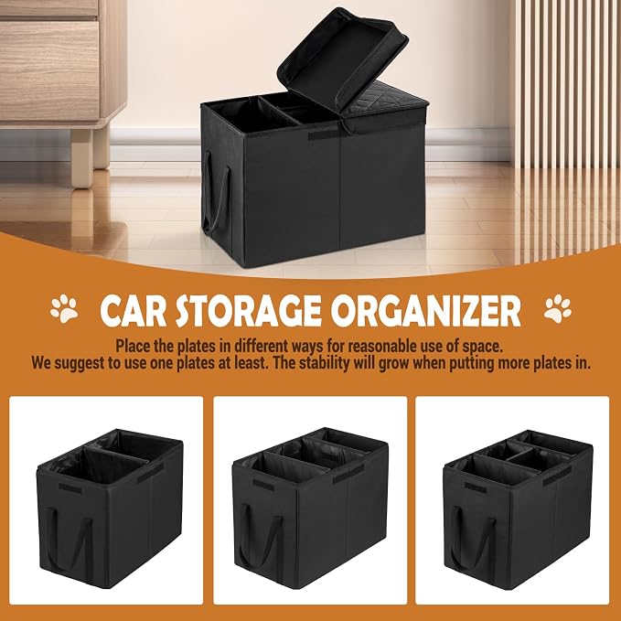 Car Seat Extender for Large Dogs, Back Seat Extender for Dogs up to 120 LBS Large Dog Extender with Storage Car Organizer Gap Filler for Front or Back Seat