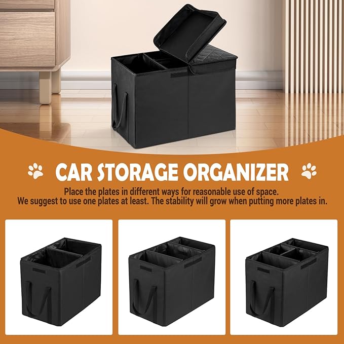 Car Seat Extender for Large Dogs, Back Seat Extender for Dogs up to 120 LBS Large Dog Extender with Storage Car Organizer Gap Filler for Front or Back Seat