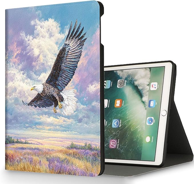 for Microsoft Surface Go 4/3/2/1-10.5" 2021 Tablet Case,Auto Wake/Sleep,Adjustable Stand Protective Cover - American Eagle Flying