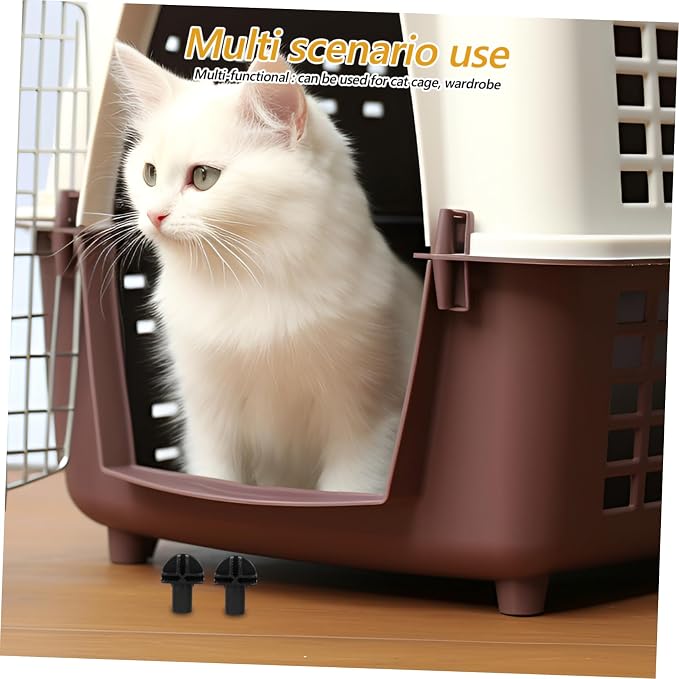 10pcs Plastic Connector Wheels for Cat Cages Universal Clip-on Replacement Casters for Closet Organizers and Storage Units Sturdy Wheel Attachments for PET Crates