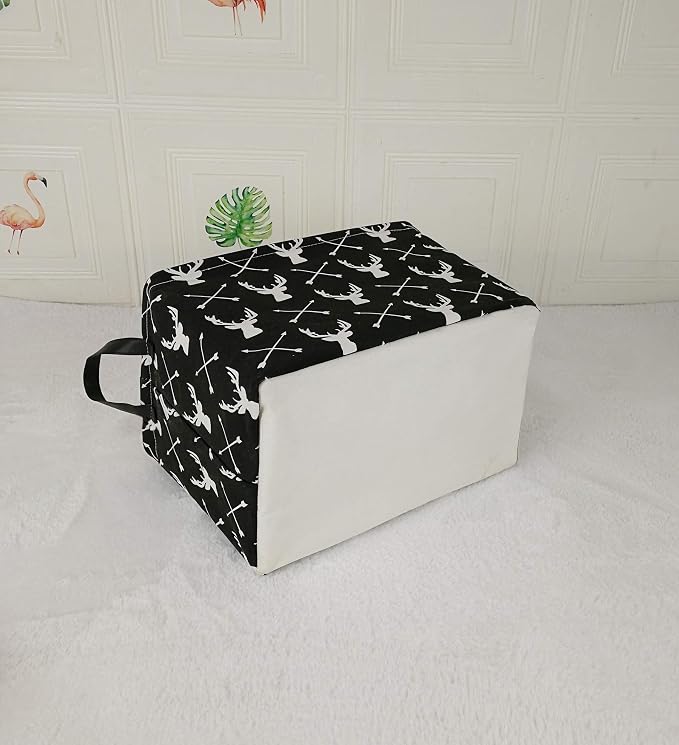 Kid Storage Basket Gift Shelf Basket Toy Storage Bin, Nursery Basket Organizer Box for Children Room Deco With Handles (Deer)