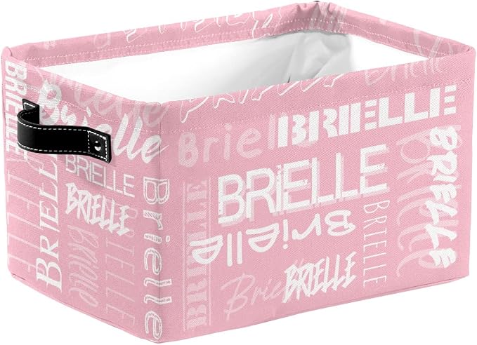 Personalized Storage Bins with Name Custom Kids Storage Basket Cubes Organizer with Handles for Organizing Boys and Girls Toys Shelf Closet Nursery Baskets Boxes, 1 Pack