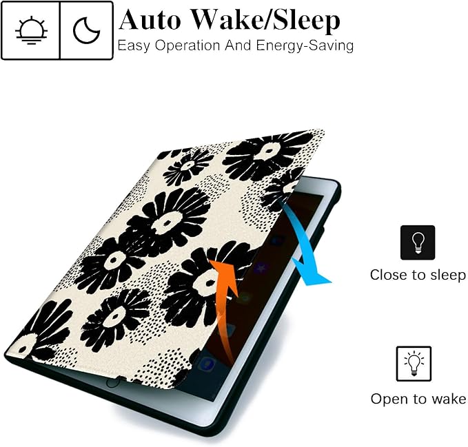 for Samsung Galaxy Tab A7 Lite 2021 Model T220/T225/T227 Tablet Case,Auto Wake/Sleep,Adjustable Stand Protective Cover - Moth Mushroom Starry Night