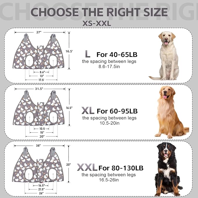 ATESON Dog Grooming Hammock for Medium/Large Dogs with Nail Clippers/Nail Trimmers, Dog Grooming Harness for Nail Trimming, Pet Grooming Sling Helper