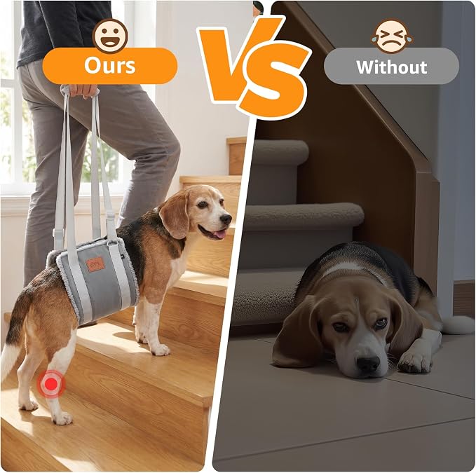 Adjustable Dog Sling for Medium Dogs Soft Post-ACL Surgery Mobility Aid | Dog Lift Harness, Helps Seniors, Injured, Disabled and After ACL Surgery Dogs, Daily Walk/ Stairs, Soft Padded, Easy to Use