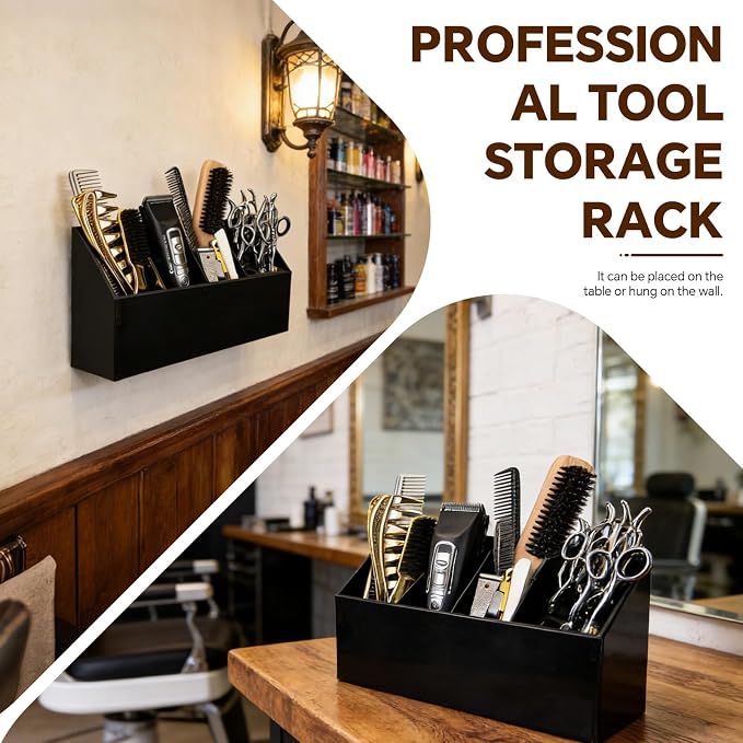 Scissor Holder Barber Station Organizer, for Barbershop and Home Organization, Salon Essentials for Hair Stylists，Can Store Shear, Combs, Razors, Brushes...