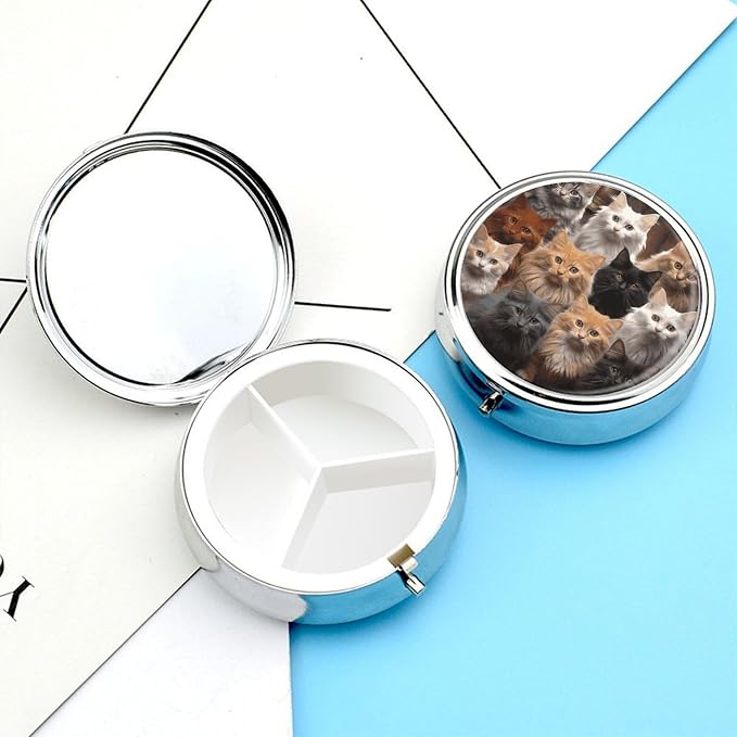 Pill Box Portable Pet Home Pill Case Cute Pill Organizer for Vitamins Supplements