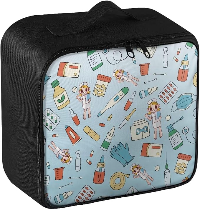 Nurses First Aid Bag Empty Travel Medicine Bag College Kids Medical Equipment Bag Cute First Aid Pouches Empty Medium First Aid Medical Kit Accessory Pouches Organizer Bag