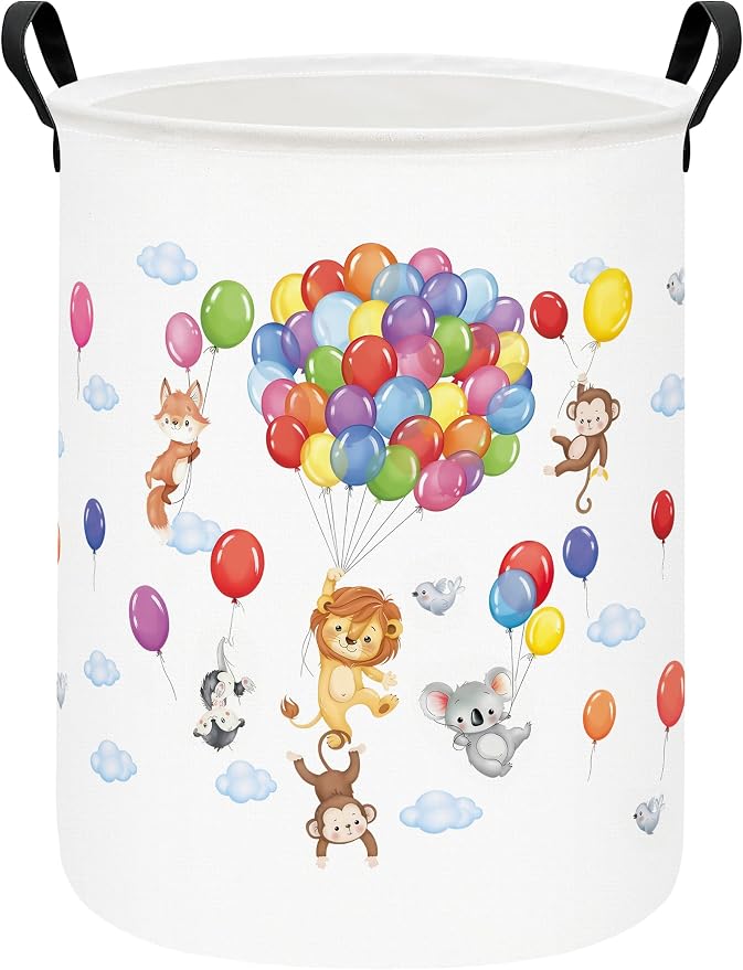 Cute animal Storage Bin Foldable Nursery Basket | Foldable with Waterproof PE Coating Organizer Bin for Kids Boys and Girls,Office,Bedroom,Clothes
