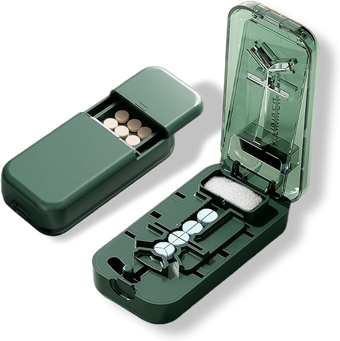 Pill Cutter, Pill Splitter for Small Pills, Cuts 1/2, 1/3, 1/4 Pills