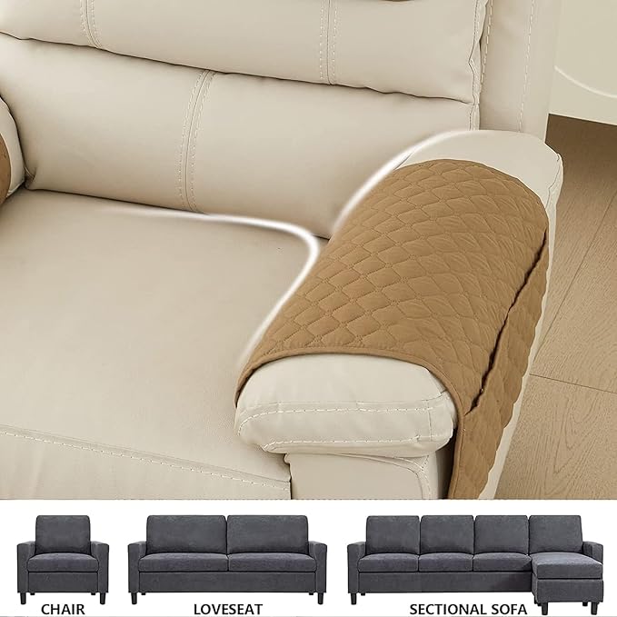 XMAYODS 3 Pcs Recliner Covers Sherpa Arm Covers for Recliner Chair with Storage Pockets Headrest Cover for Recliner Chair Armchair Slipcovers for Sofa Recliner Protector (Color : #4)