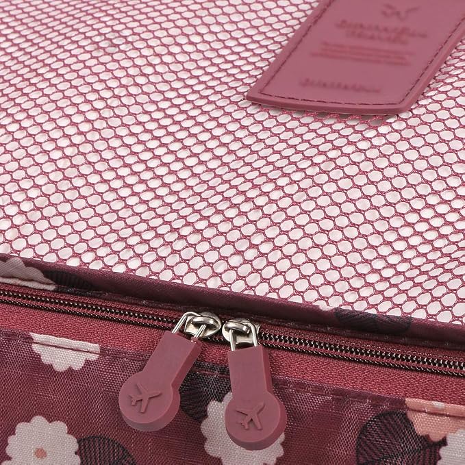 Mossio 7 Set Packing Cubes with Shoe Bag - Travel Carry On Luggage Organizer
