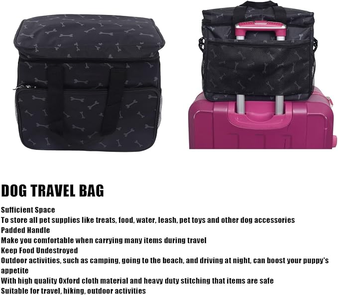Travel for Dogs, Lightweight and Durable with Multifunction Pockets, for Travel Hiking and Outdoor Activities, Oxford Cloth Material, Approx 38.5x21x33cm
