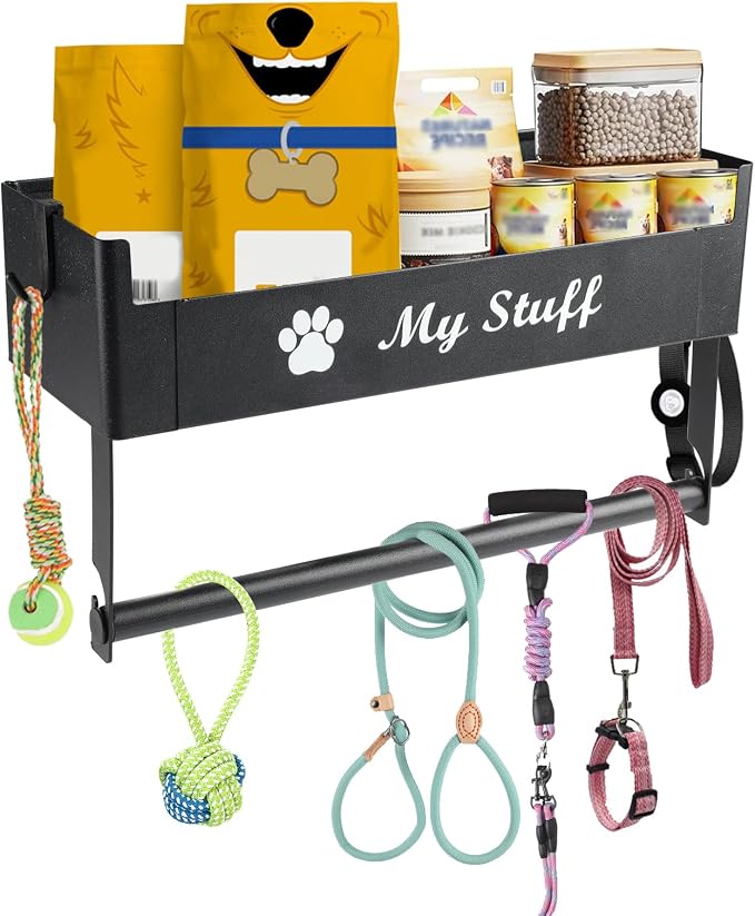 Dog Leash Holder for Wall Hooks for Wall Hooks for Pet Carrier Leash Snack Storage Shelf Storage Gift for Dog Lover