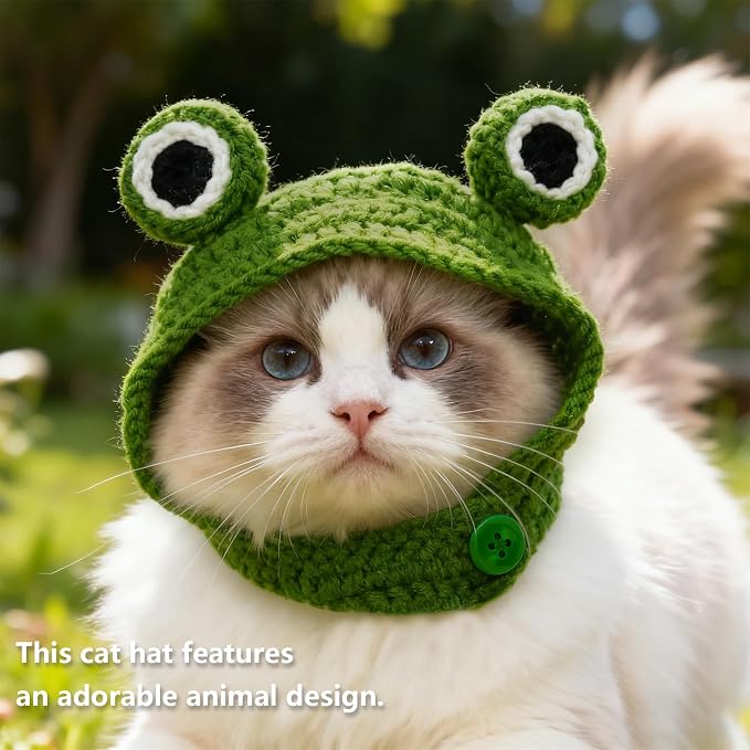 Cute Cat Hat Costume Suitable for 5 to16 lbs - Hats for Cats Head Circumference 11" or Less Kitten Outfits pet Photography Outfits