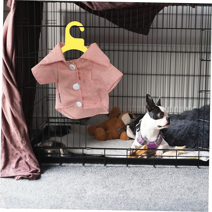 10pcs Pet Clothing Hangers Dog Cat Apparel Drying Rack Organizers for Easy Hanging for Home Travel and Grooming