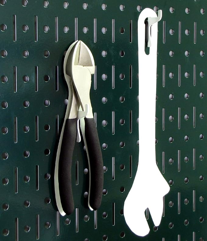 Wall Control Pegboard Organizer 4 ft. Metal Pegboard Standard Tool Storage Kit with Green Toolboard and Black Accessories