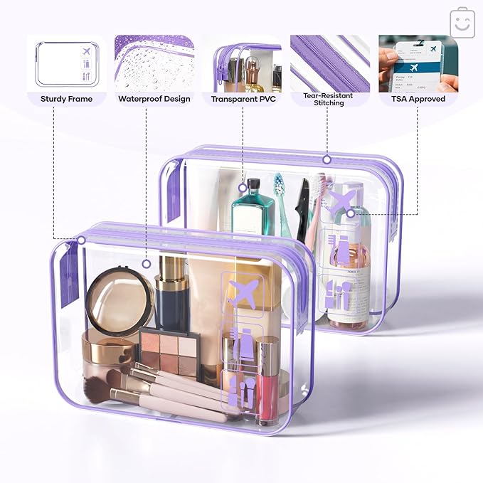 Veken 9/11 Set Compression Packing Cubes Garment Bags for Travel Essentials,Compressible Expandable Luggage Organizer Bags for Clothing,Space Saver Bags with Over 1000 pcs of Mesh Holes(Light Purple)