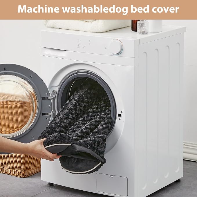 WNPETHOME Orthopedic Washable XL Dog Bed for Senior Dog Cozy Sleep | Extra Large Waterproof Big Soft Dog Couch Sofa Bed for Dogs Relax with Removable Cover Supportive Pet Bed Black 42x30 Inch