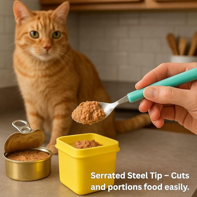 2ME Cat and Dog Food Storage Containers with Lids, 6-Pack 100% Silicone 4oz Each, with Dual-Ended Scoop – Keeps Wet Can Food Fresh, Odor-Resistant,Freezer, Microwave & Dishwasher Safe