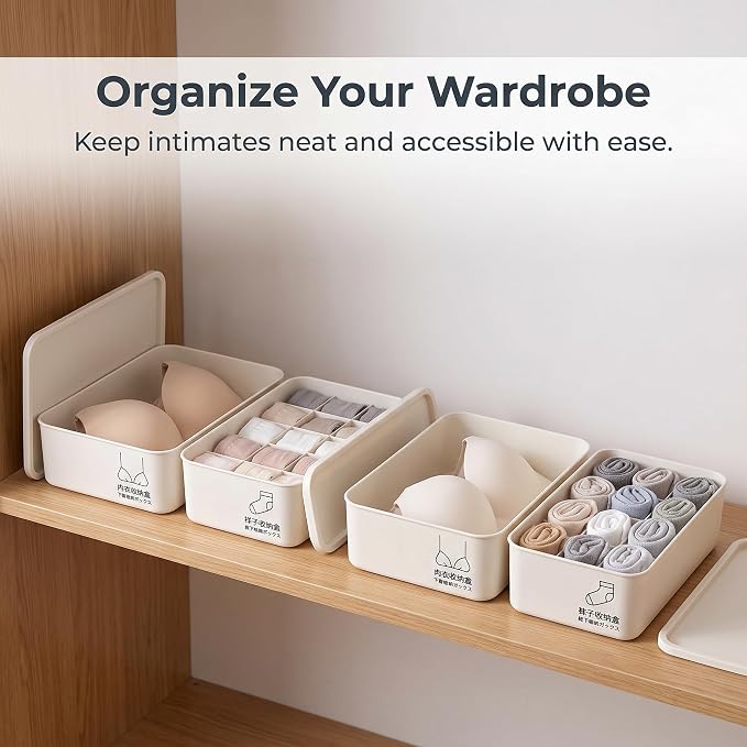 Drawer Storage Solution, Stackable Drawer Divider for Underwear and Socks, for Accessories