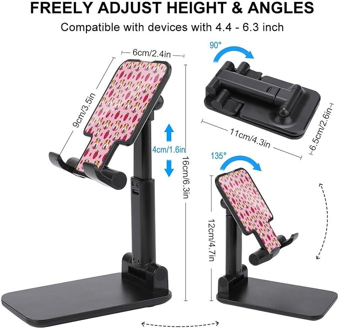Travel Lightweight Pink Guinea Pig And Strawberry Cell Phone Holder